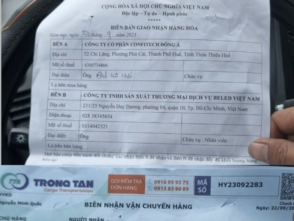 Biên Bản Nhận Xe Có Hình Ảnh Rõ Ràng