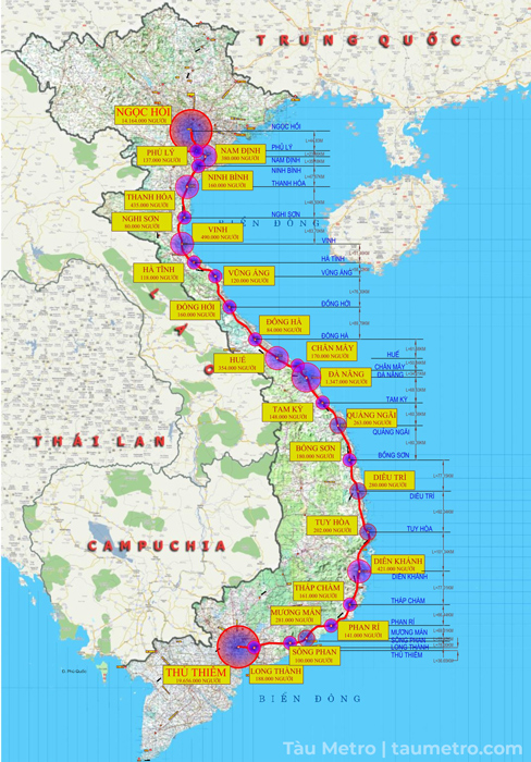 các tuyến Bắc - Nam